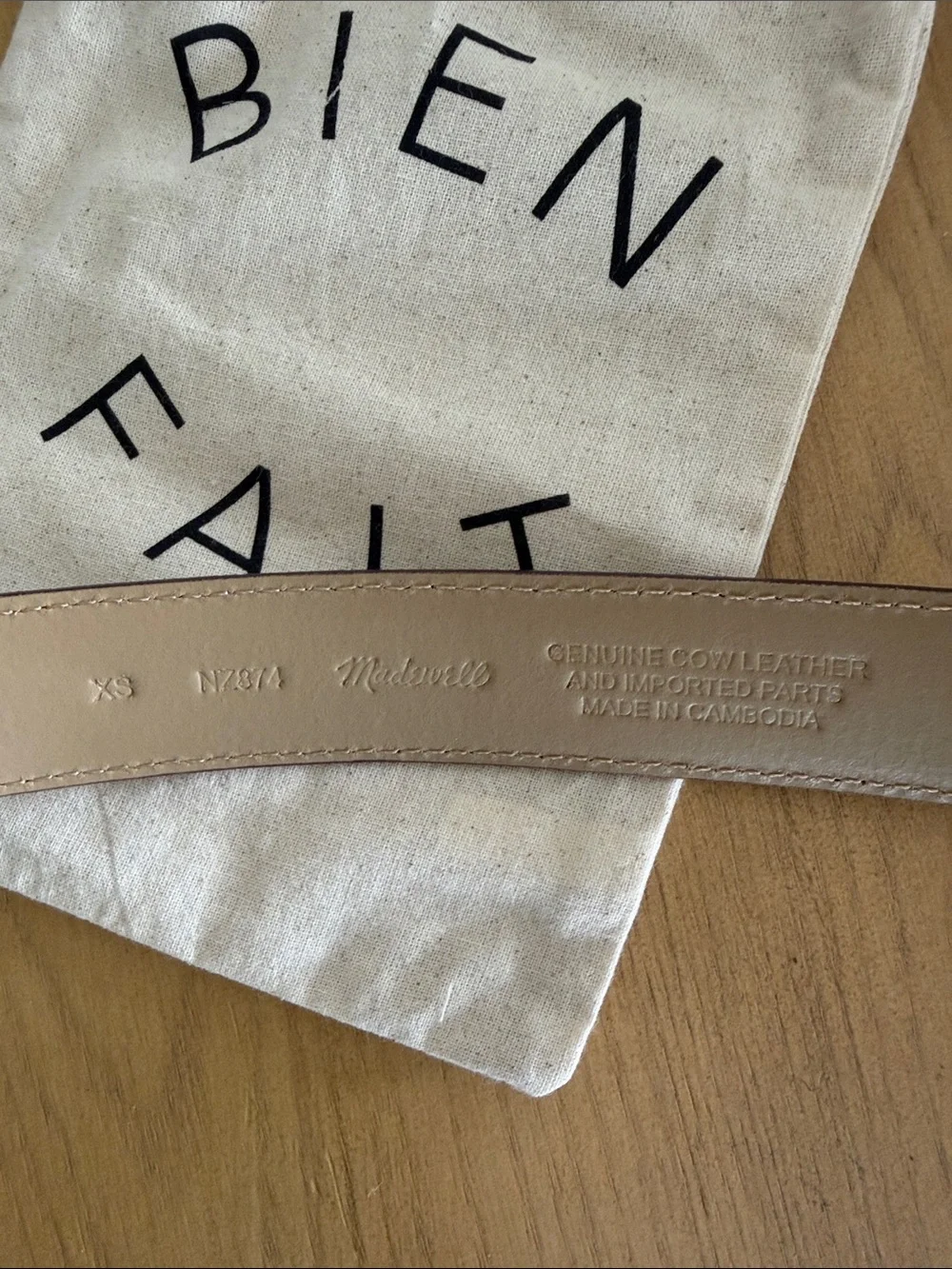 Madewell Roller-Buckle Belt in Suede Tawny Khaki size XS